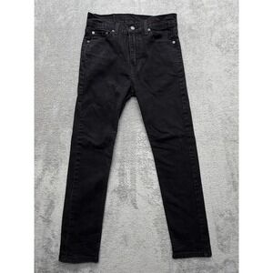 Levis 510 Jeans Mens Measured 29x27 Black Skinny Extra-Slim Stretch Denim
